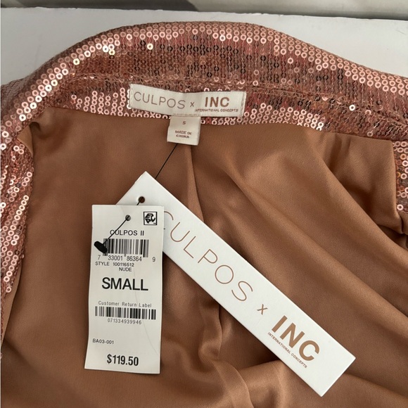 NWT Culpos + INC  sequin blazer - Picture 8 of 10